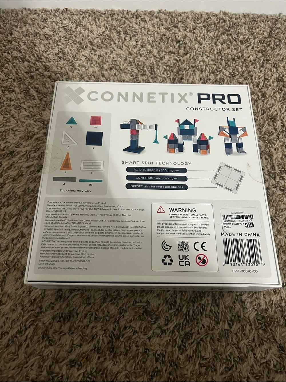 CONNETIX PRO Constructor Set - Teal, Navy, White, Pink - 70 pieces